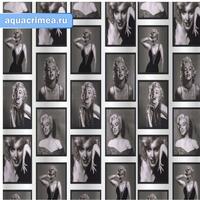 Штора в ванную комнату с рисунком "МЭРИЛИН МОНРО", без колец, полиэстэр